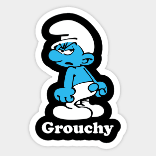 Grouchy Smurf Sticker